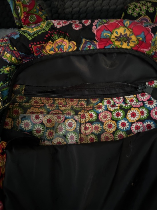 Vera Bradley Black Multi Floral Paisley Quilted Backpack main image 7